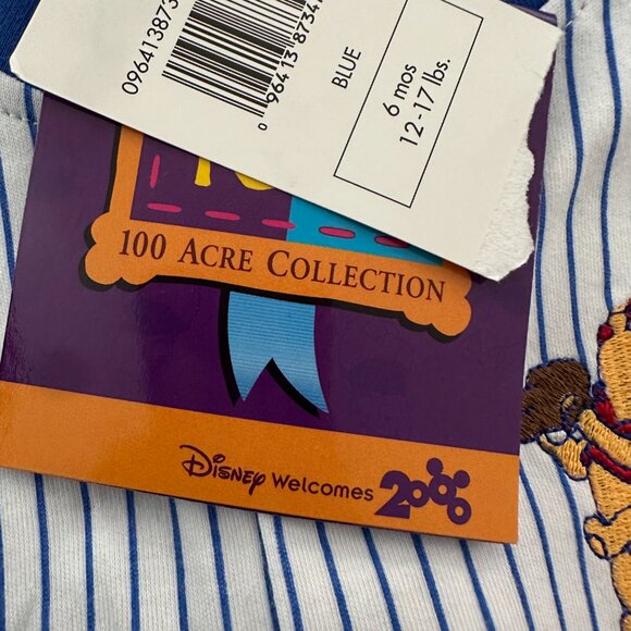 Vintage 2000 Y2K Winnie The Pooh Baseball Tee Shirt 6 Months - Picture 5 of 5